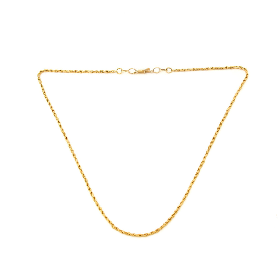 14k x Vintage 2mm Rope Chain Necklace - Kingdom Jewelry