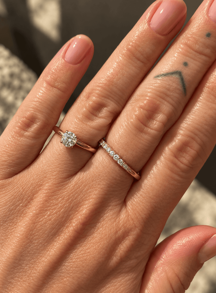 14k Yellow Gold and Platinum with Natural Diamond - Kingdom Jewelry