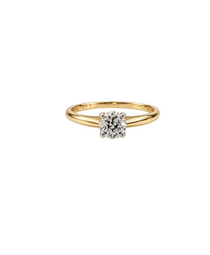 14k Yellow Gold and Platinum with Natural Diamond - Kingdom Jewelry