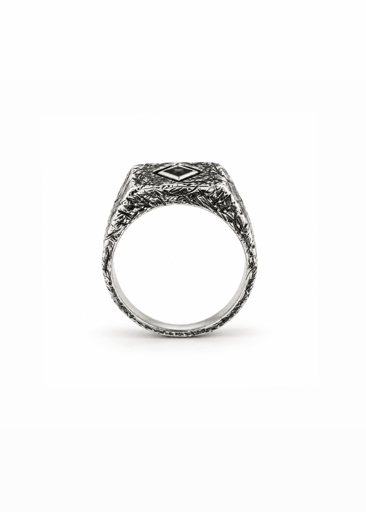 14K Yellow Gold & Silver Emerald Ring - Kingdom Jewelry