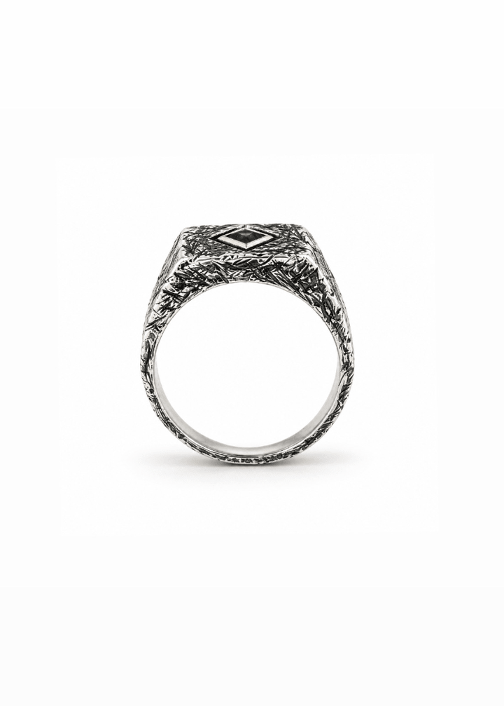 14K Yellow Gold & Silver Emerald Ring - Kingdom Jewelry