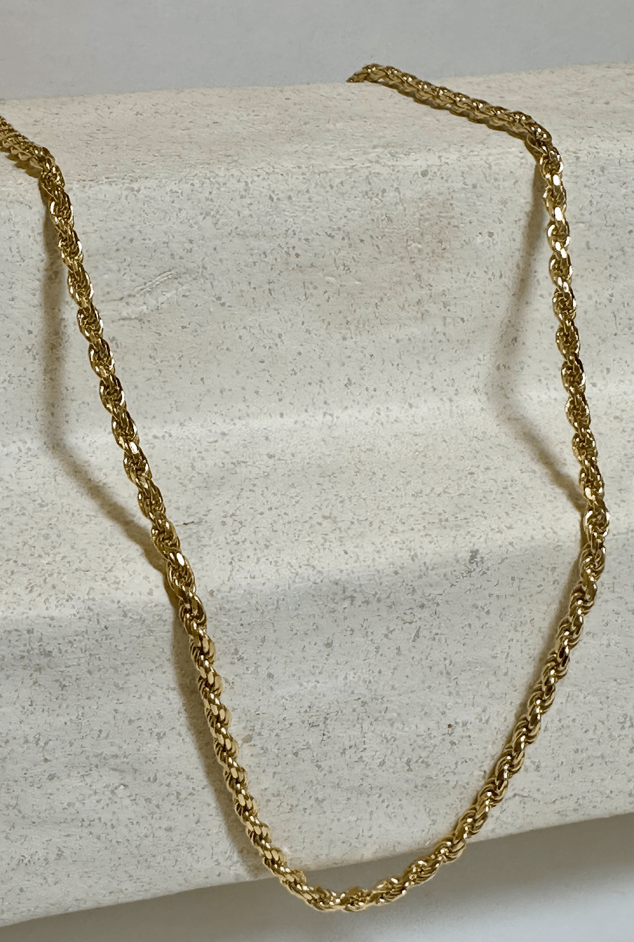 14k Yellow Gold Singapore Link 22 Inch Chain - Kingdom Jewelry