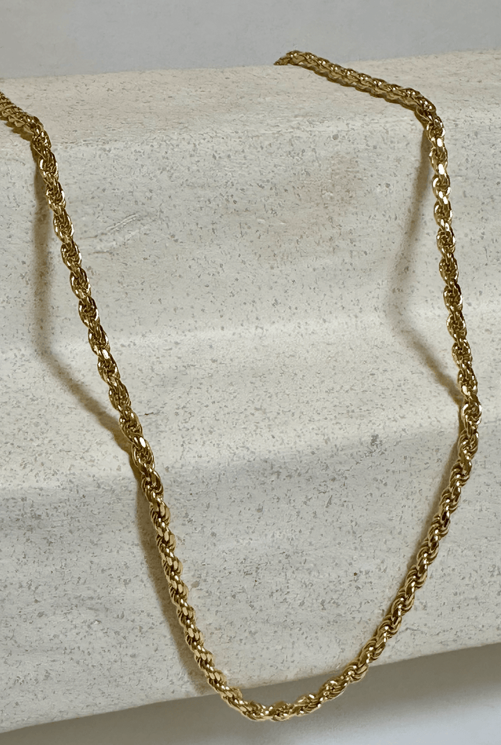 14k Yellow Gold Singapore Link 22 Inch Chain - Kingdom Jewelry