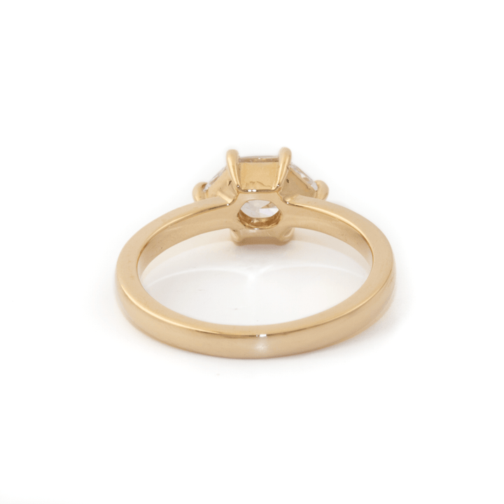 14k Yellow Gold x 1.04ct E VS1 Elongated Hexagon Cut Lab Diamond Engagement Solitaire - Kingdom Jewelry