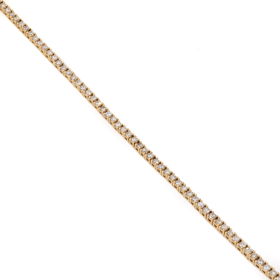 14k Yellow Gold x 2.25ct VS FG Lab Grown Tennis Bracelet - Kingdom Jewelry