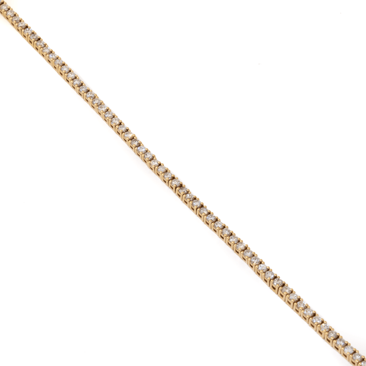 14k Yellow Gold x 2.25ct VS FG Lab Grown Tennis Bracelet - Kingdom Jewelry