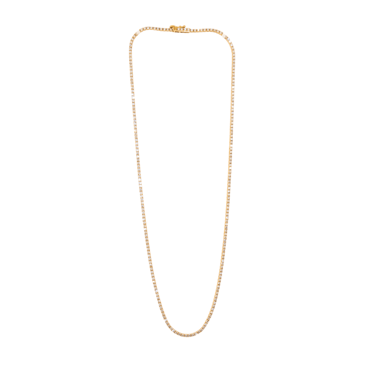 14k Yellow Gold x 3.55ct VS FG Lab Diamond Tennis Necklace - Kingdom Jewelry