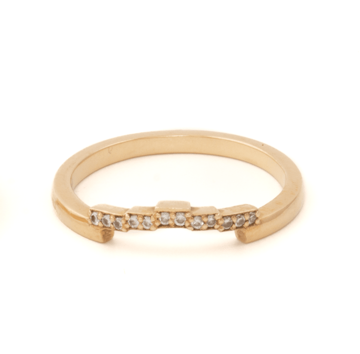 14k Yellow Gold x Sapphire Baguette & Natural Diamond Engagement Suite - Kingdom Jewelry