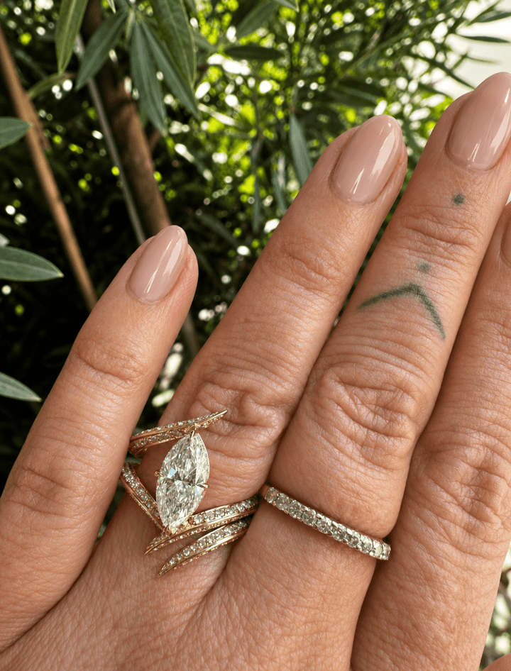 14kt Yellow Gold Marquise Bypass Ring - Kingdom Jewelry