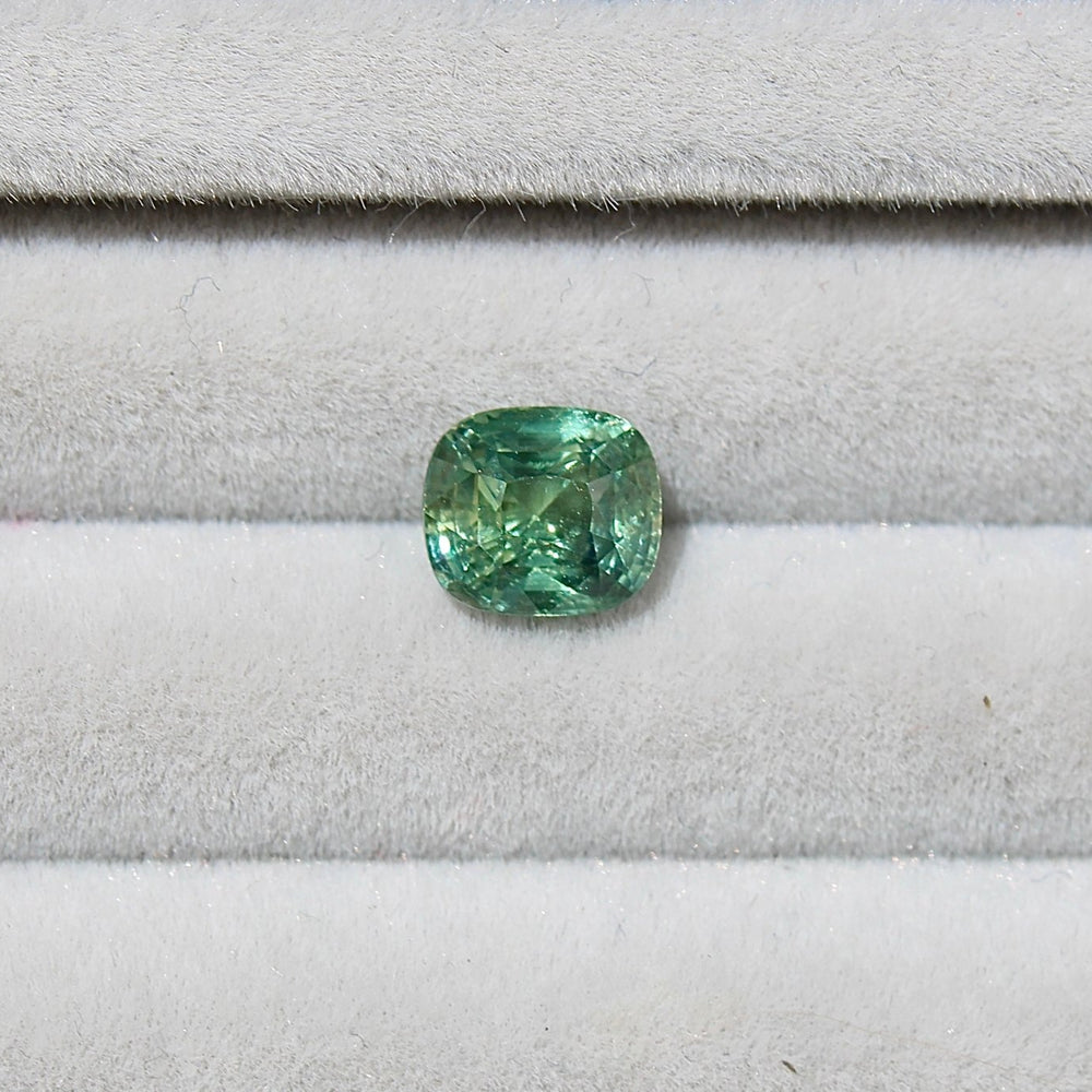 1.50ct Cushion Teal Sapphire - Kingdom Jewelry