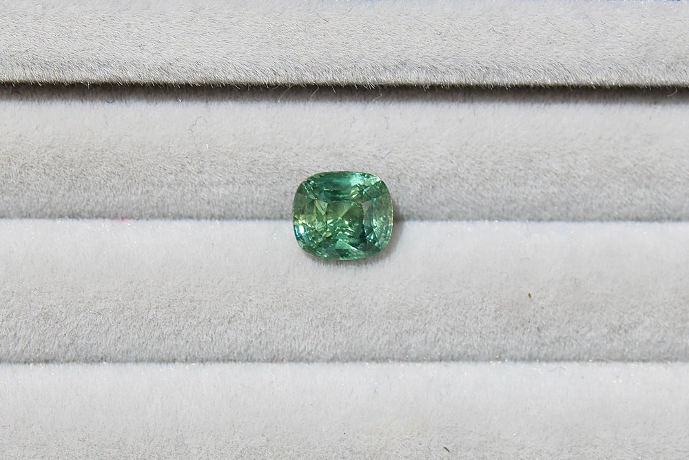 1.50ct Cushion Teal Sapphire - Kingdom Jewelry