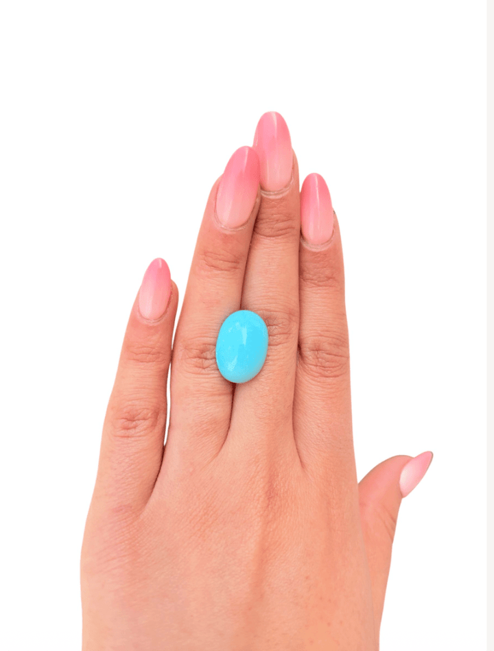 15.15ct Persian Robins Egg Blue Natural Turquoise - Kingdom Jewelry