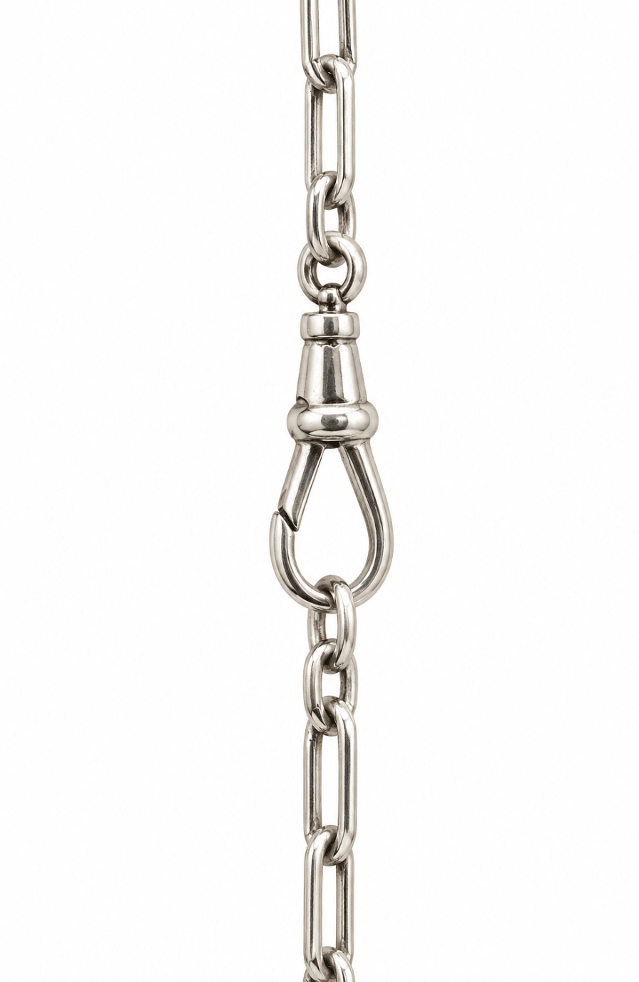 16" Paper clip charm chain Sterling Silver - Kingdom Jewelry