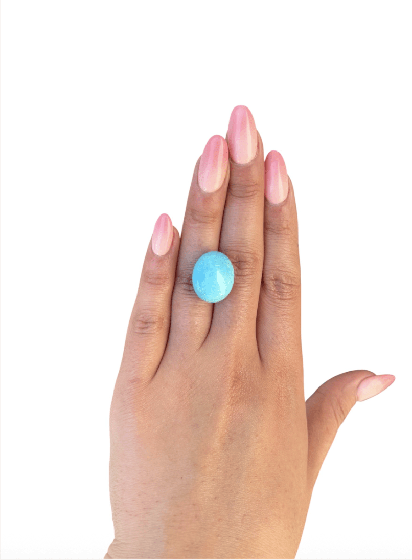 16.25ct Persian Robins Egg Blue Natural Turquoise - Kingdom Jewelry