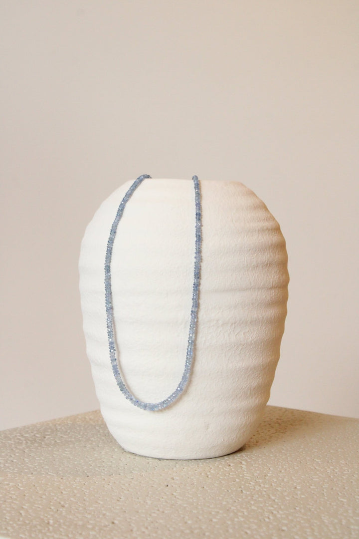 17.5" Blue Sapphire Faceted Gem Strand Necklace - Kingdom Jewelry