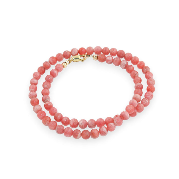 17.5" Rhodochrosite Beaded Necklace - Kingdom Jewelry