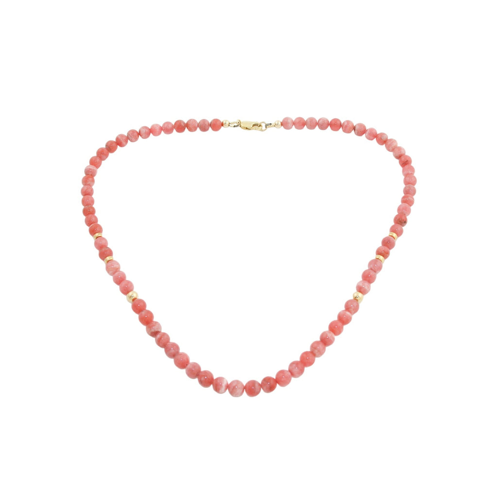 
                      
                        17.5" Rhodochrosite x Gold Beaded Necklace - Kingdom Jewelry
                      
                    