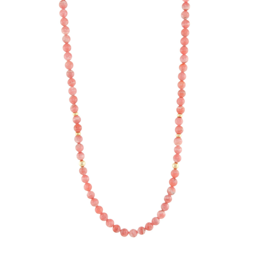 
                      
                        17.5" Rhodochrosite x Gold Beaded Necklace - Kingdom Jewelry
                      
                    