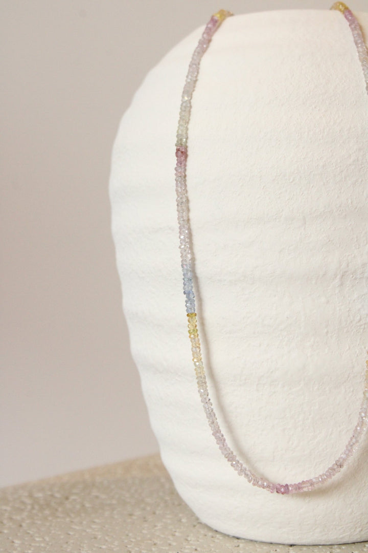 18" Faceted Pastel Sapphire Gem Strand Necklace - Kingdom Jewelry