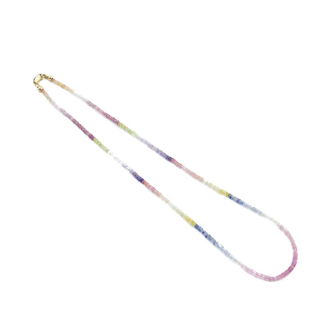 18" Faceted Pastel Sapphire + Gold Necklace Strand - Kingdom Jewelry