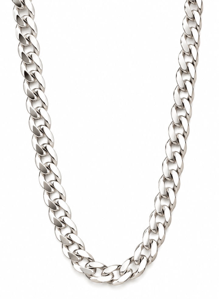 18” Heavy Sterling Silver Curb Chain - Kingdom Jewelry