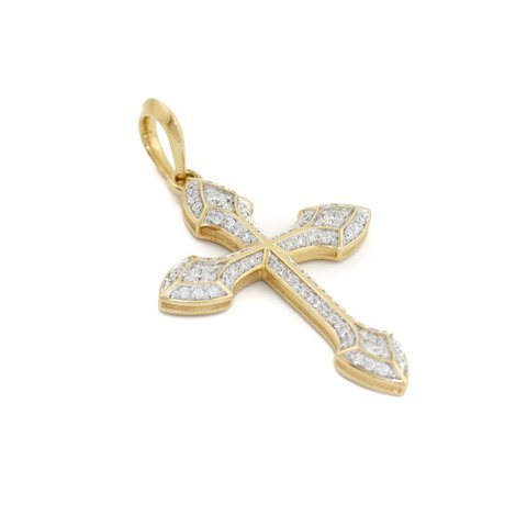 18K Gold David Yurman Diamond Cross Pendant - Kingdom Jewelry
