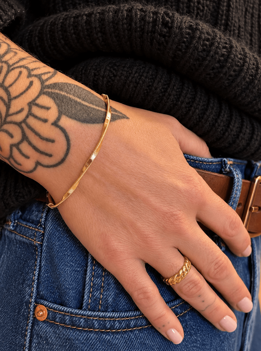 18K Gold Twisted Flexi Bracelet - Kingdom Jewelry
