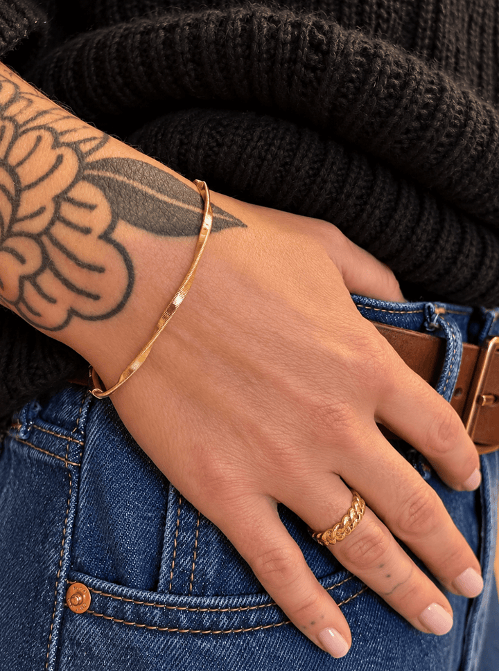 18K Gold Twisted Flexi Bracelet - Kingdom Jewelry