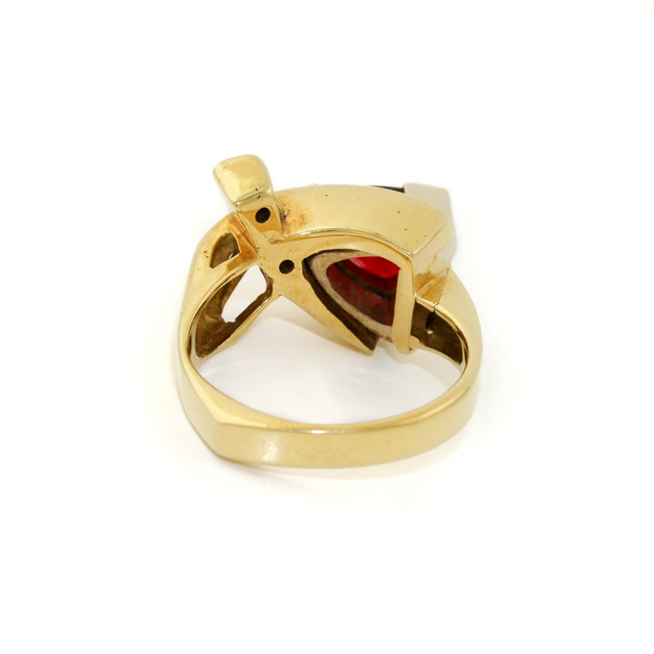 18k Gold x Abstract 1.58 Spinel & Diamond Cocktail Ring - Kingdom Jewelry