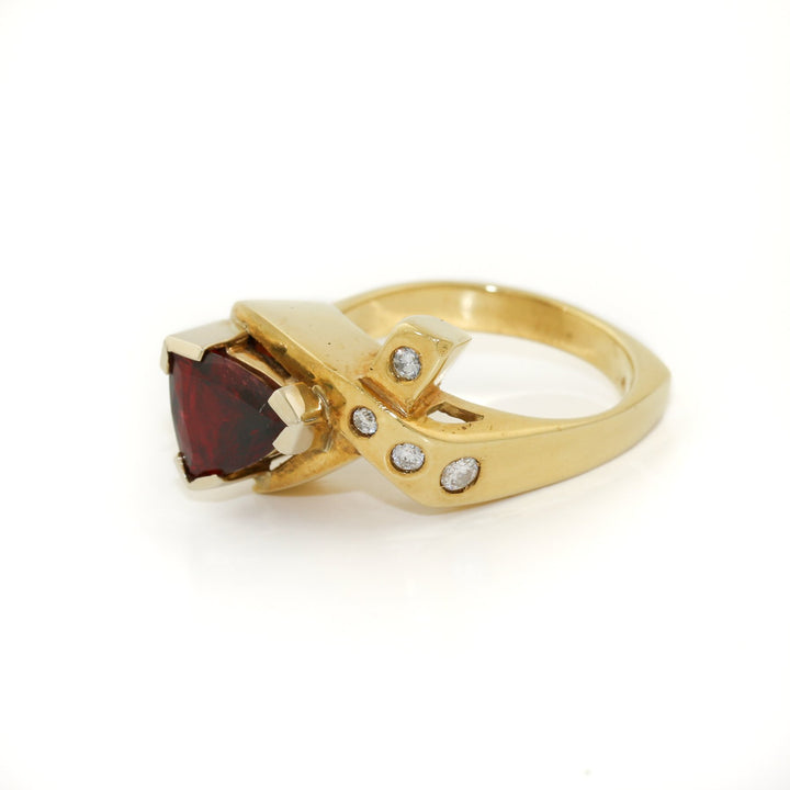 18k Gold x Abstract 1.58 Spinel & Diamond Cocktail Ring - Kingdom Jewelry