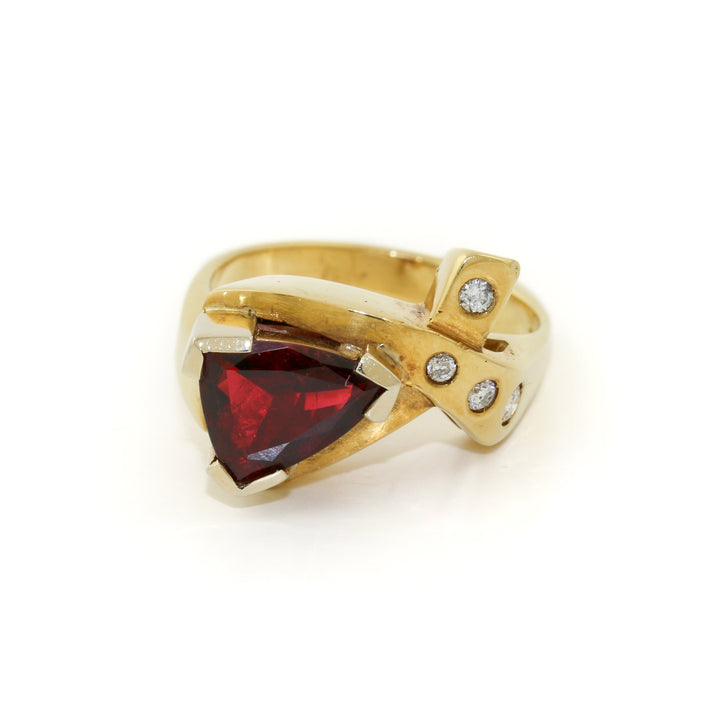 18k Gold x Abstract 1.58 Spinel & Diamond Cocktail Ring - Kingdom Jewelry