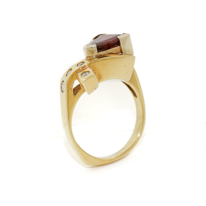 18k Gold x Abstract 1.58 Spinel & Diamond Cocktail Ring - Kingdom Jewelry