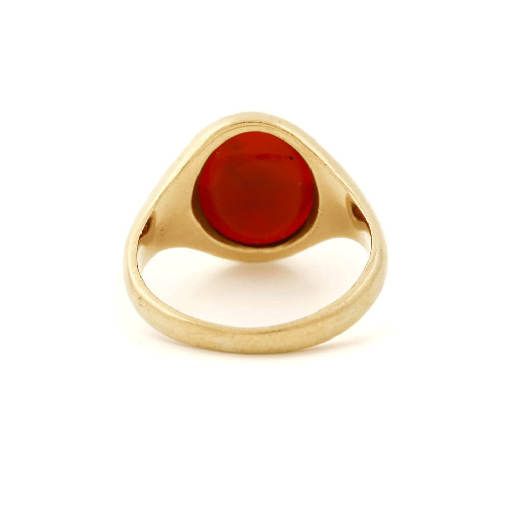 
                  
                    18k Gold x Antique Carnelian "Confido Conquiesco" Cameo Wax Seal Signet - Kingdom Jewelry
                  
                