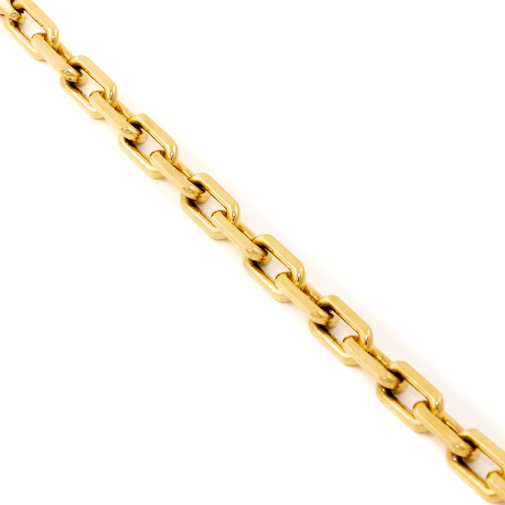 18k Gold x Handmade 8mm Solid Italian Hermes Link Bracelet - Kingdom Jewelry