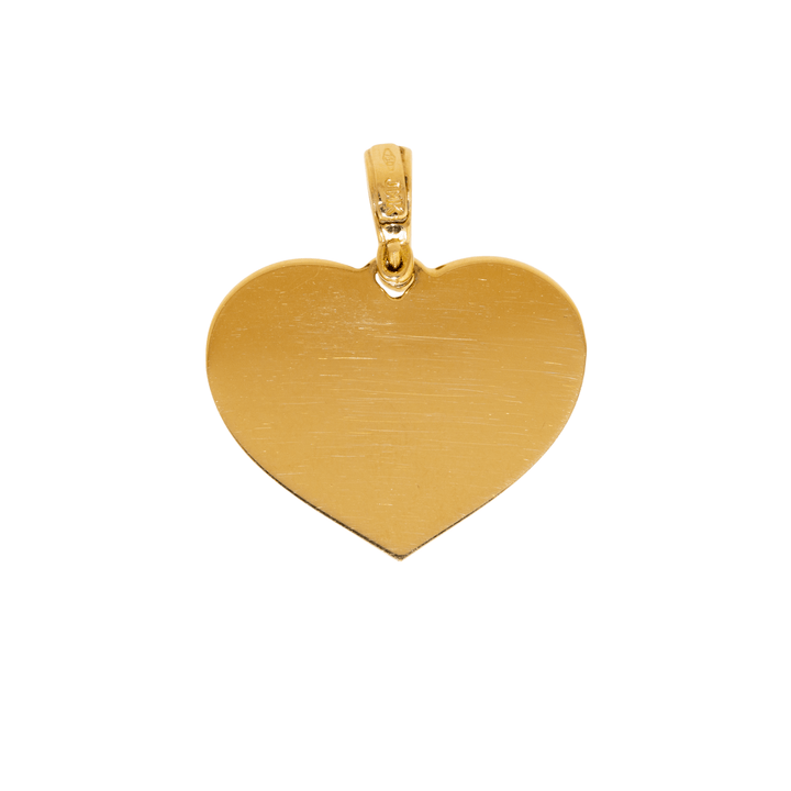 18k Gold x Milgrain Heart - Shape Pendant - Kingdom Jewelry
