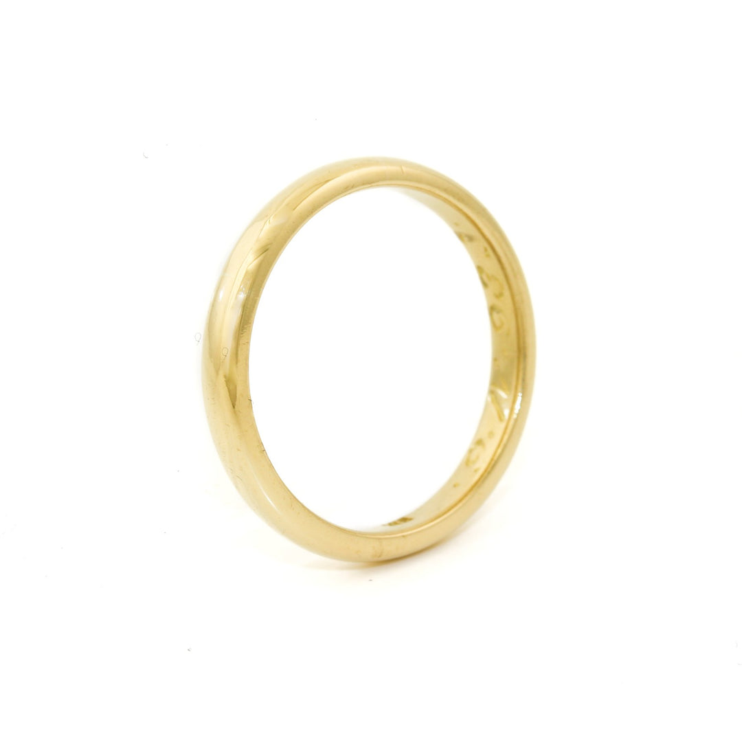 18k Gold x Vintage 3mm Round Cigar Band - Kingdom Jewelry