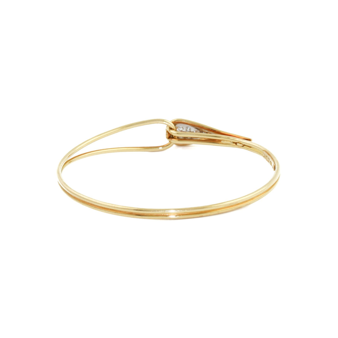 18K Gold x White Diamond Glamour Bangle - Kingdom Jewelry