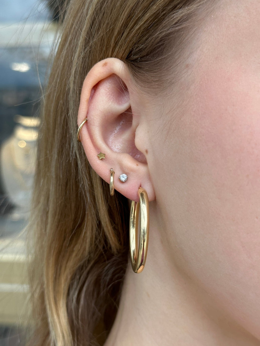 18k Long Oval Hoops - Kingdom Jewelry