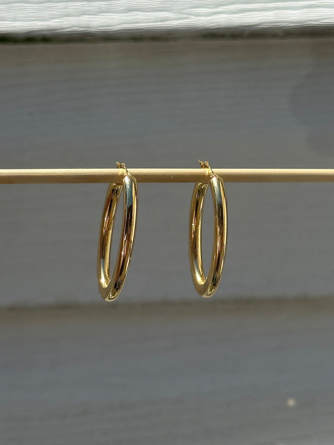 18k Long Oval Hoops - Kingdom Jewelry