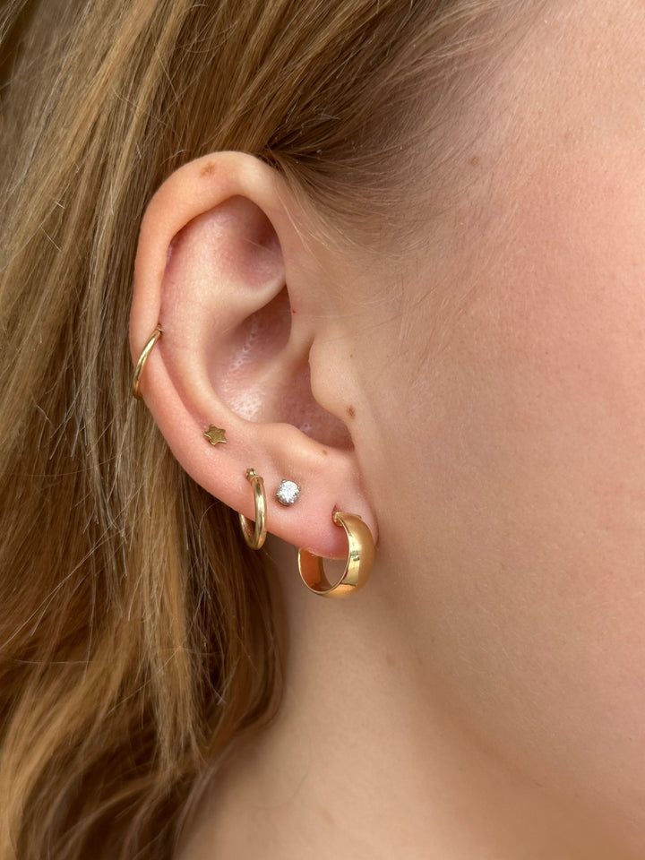 18k Mini Hoops - Kingdom Jewelry