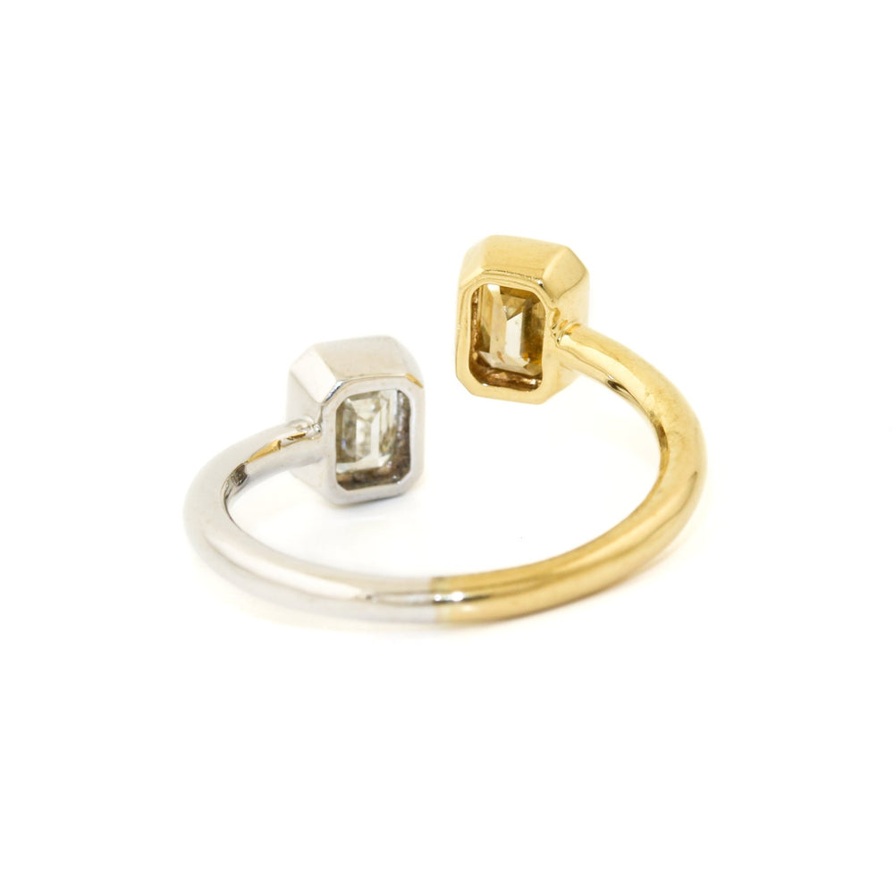 
                  
                    18k Two - Tone x Fancy & White Diamond Bypass Cocktail Ring - Kingdom Jewelry
                  
                