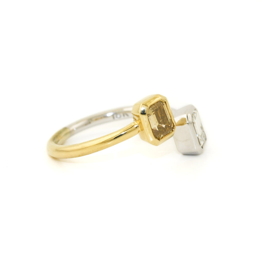 
                  
                    18k Two - Tone x Fancy & White Diamond Bypass Cocktail Ring - Kingdom Jewelry
                  
                