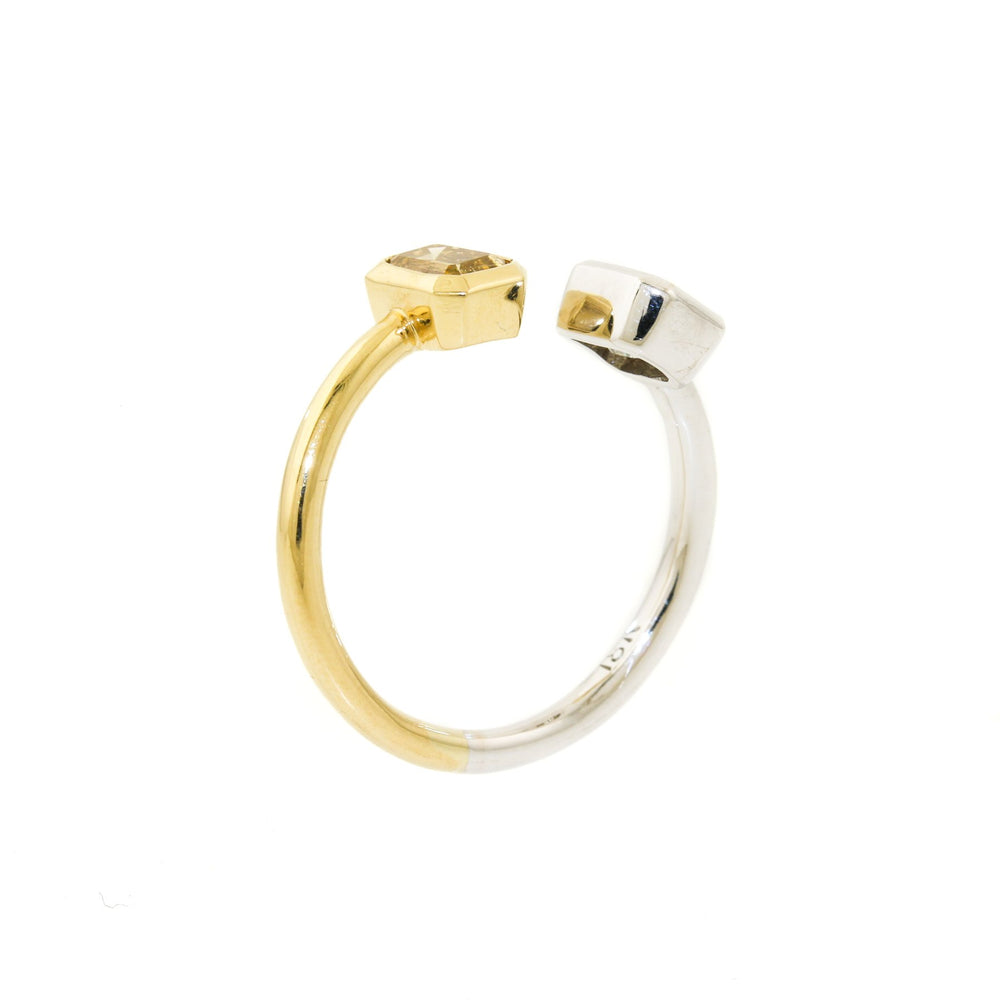 
                  
                    18k Two - Tone x Fancy & White Diamond Bypass Cocktail Ring - Kingdom Jewelry
                  
                