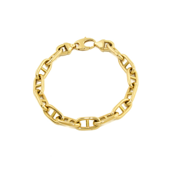 18k x 10mm Marine Link Bracelet - Kingdom Jewelry