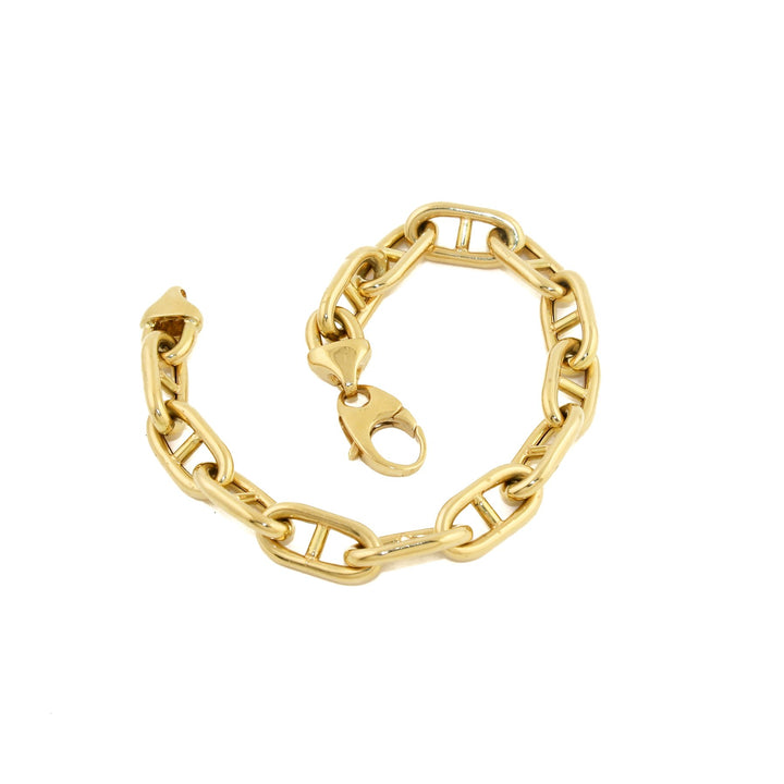18k x 10mm Marine Link Bracelet - Kingdom Jewelry