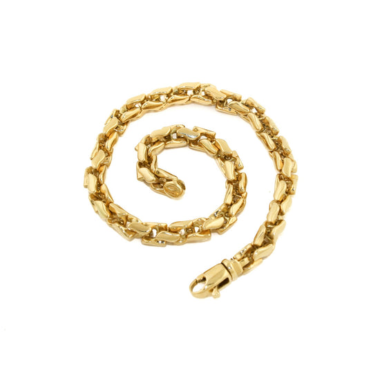 18k x 7mm Astro Snake Link Bracelet - Kingdom Jewelry