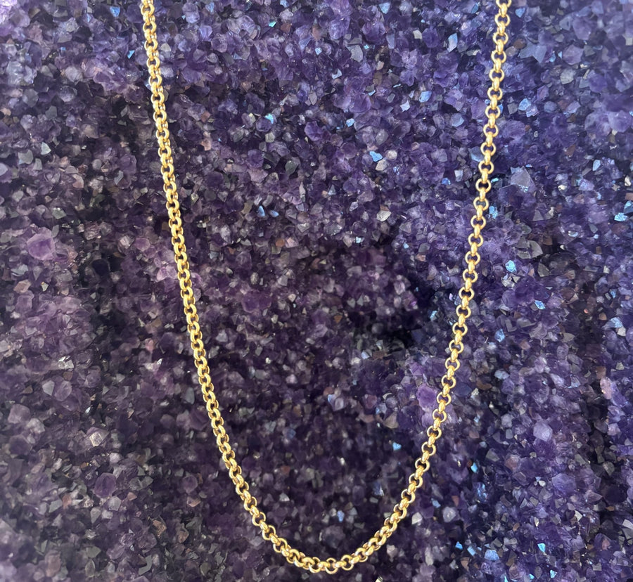 18K Yellow Gold 22" Rolo Chain - Kingdom Jewelry