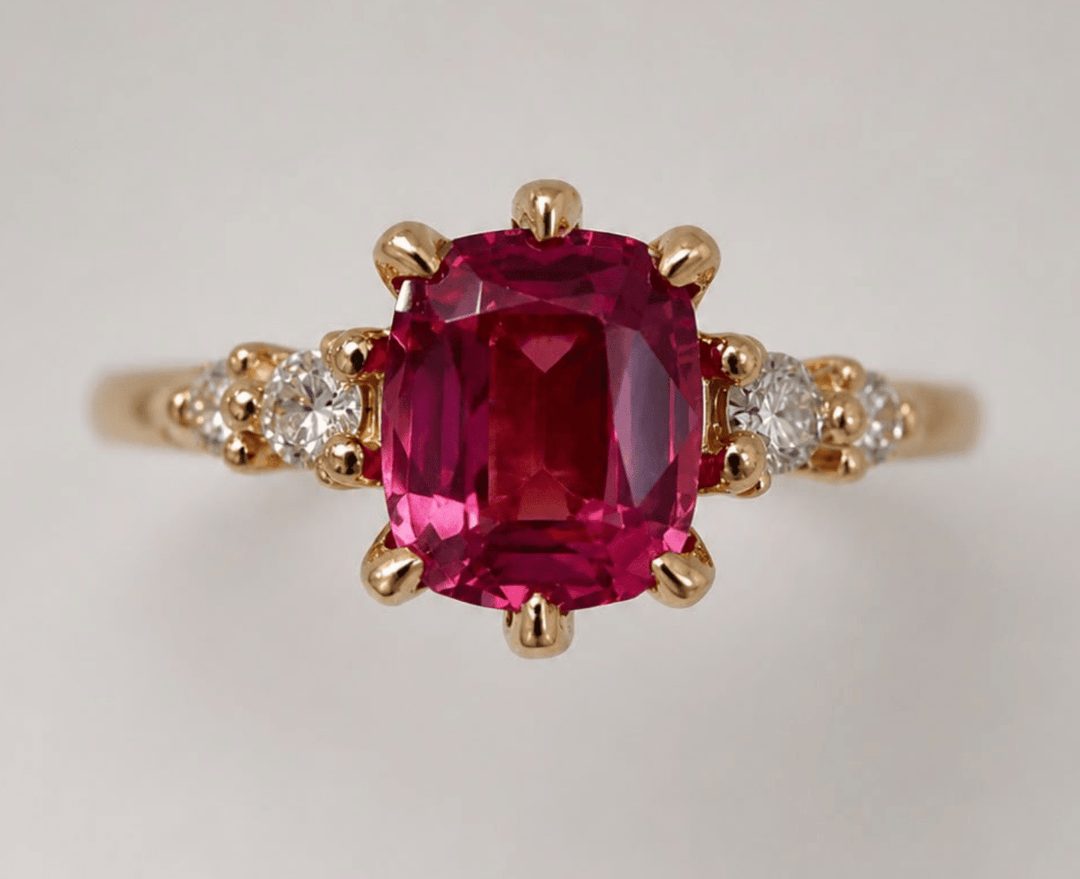 18k Yellow Gold Spinel ring - Kingdom Jewelry