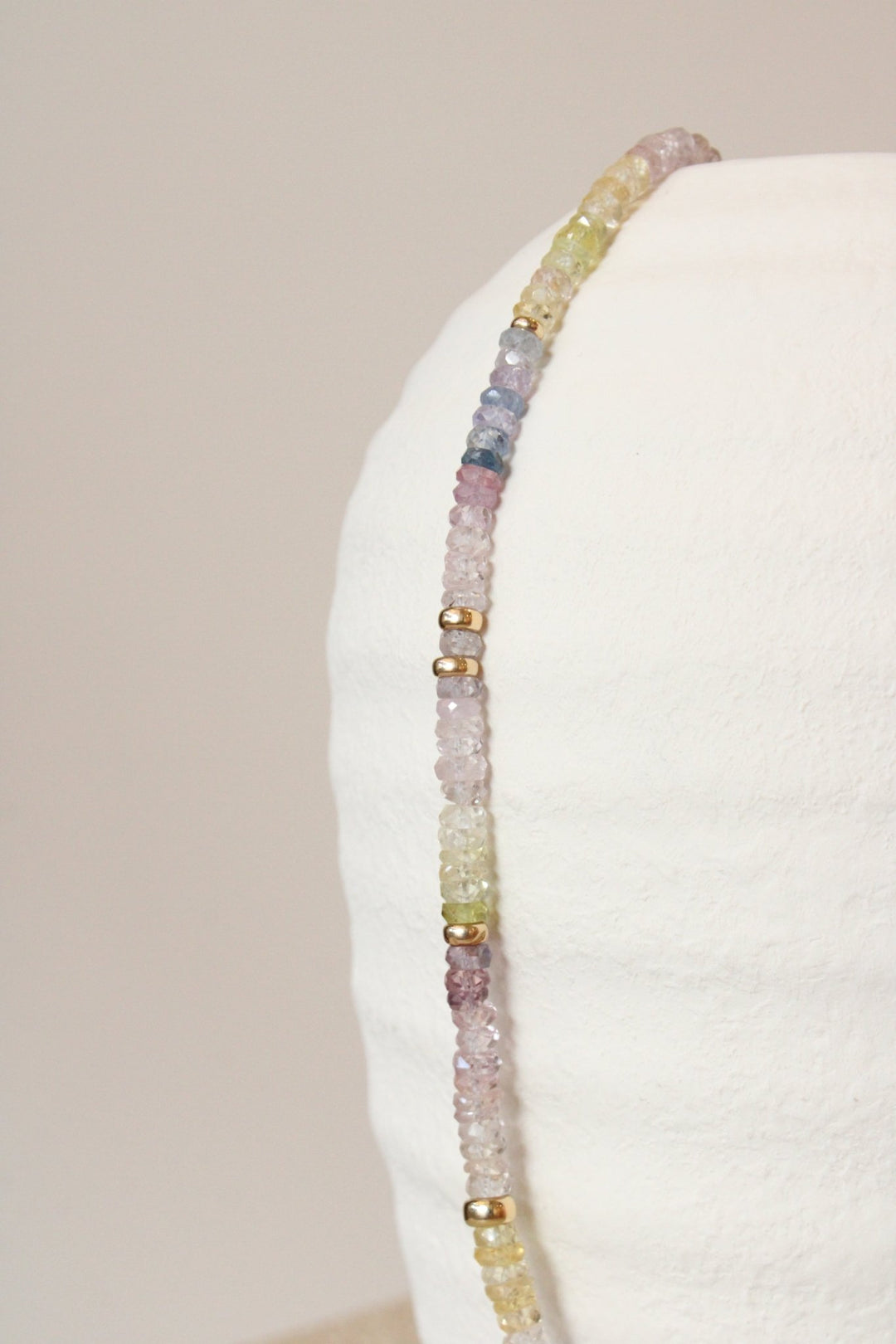 19" Aria Pastel Gradient Sapphire Gem Strand x 14K Gold Beads - Kingdom Jewelry