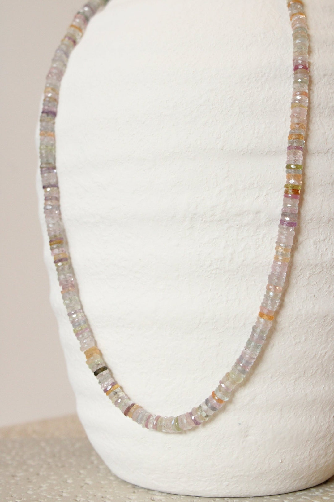 19.5" Faceted Pastel Multi Stripe Sapphire Gem Strand - Kingdom Jewelry